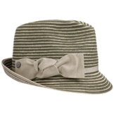 Lierys Stripes Hanf Melange Trilby Hut Hanfhut Damenhut Strandhut Sommerhut Sonnenhut für Damen Hanfhut Strohhut mit Ripsband Frühjahr Sommer (One Size - grün) -