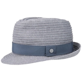 Lierys Superlight Crushable Stofftrilby Hut Stoffhut Trilby Fedora Wollhut Trilbyhut Viskosehut für Damen Herren Trilby Wollhut mit Ripsband, mit Ripsband Winter Sommer (M/56-57 - grau) -