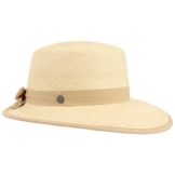 Lierys Vina Panamastrohhut für Damen Panamastrohhut Sommerhut mit Ripsband, mit Einfass Frühjahr Sommer (S/55-56 - natur-beige) -