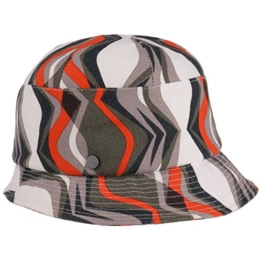 Lierys Vintage Stripes Stoffhut Sommerhut Hut Damenhut Schlapphut Glockenhut Sonnenhut für Damen Stoffhut Sommerhut mit Futter Frühjahr Sommer (One Size - weiß) -