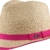 LISBOA HAT - moderner Trilby Hut aus knautschfähigen Papierstroh in 3 Farben - Top Qualität (natur/neon pink) -