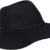 Loevenich Damen Filz Fedora Filzhut mit Krempe und modischem Ethnoband, Farbe: Schwarz - 