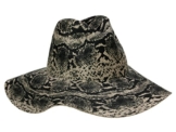 Loevenich DL-317P Flapper Damen Schlapphut aus Wollfilz - grau/snake -