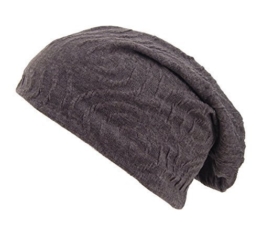 Long Beanie „Slide“ von Ella Jonte doppellagig mit fließendem Falten-Muster in grau oder braun - die hippe Trendsettermütze im Oversize-Look - kombiniert perfekt Style und Komfort -