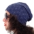 Long Beanie von Ella Jonte blau mit kleinem Muster im all over Print - die hippe Trendsettermütze im Oversize-Look - kombiniert perfekt Style und Komfort -