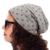 Long Beanie von Ella Jonte grau mit kleinem Muster im all over Print - die hippe Trendsettermütze im Oversize-Look - kombiniert perfekt Style und Komfort -