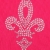 Long Beanie von Ella Jonte im hippen Oversize-Look pink mit Strass französiche Lilie Baumwolle - 