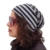 Long Beanie von Ella Jonte „Stripe“ in grau und schwarz- im Oversize-Look auch als lässige Indoor-Mütze zu tragen -
