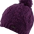 LOUIS - leichte Strickmütze mit Bommel einfarbig mit Fleece Damen Bommelmütze (dark berry) -