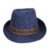 Lukis 1x Kinder Strohhut Sommerhut Jazzhut Trilby Fedora (blau15) - 