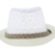 Lukis 1x Kinder Strohhut Strandhut Jungenhut Maedchenhut Sommerhut Jazzhut Trilby Fedora Lace mit Band Weiss - 
