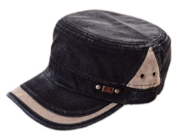 Lukis Herren Army Military Cap Hut im Kuba Castro Look (Schwarz) -