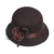 Lukis Vintage Melone Mütze Winterhut Filzhut Bowler Damenhut Braun -