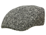Madison Herringbone Flatcap by Stetson (57 cm - grau) -