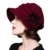 Maitose™ Frauen dekorative Blumen Wool Beret Red -