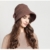 Maitose™ Frauen Dekorative Bow Wool Bucket Hat Bräune - 