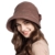 Maitose™ Frauen Dekorative Bow Wool Bucket Hat Bräune -