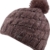 Marie Hat Damen Bommelmütze mit Pailletten und Innenfleece - Mütze Wintermütze (braun) -