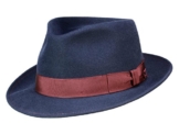 Mayser Bryen Fedora aus Haarfilz - blau 60 -