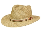 Mayser Calas Strohhut Fedora Hut aus Stroh - natur 58 -
