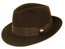 Mayser City Fedora Filzhut grau 58 -