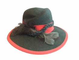 Mayser Damen Trachtenhut Wollfilz 11781 grün- rot -