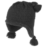 McBURN Cairina Lapplandmütze für Damen Wollmütze Damenmütze mit Ohrenklappen, mit Futter, mit Ohrenklappen, mit Futter Herbst Winter (One Size - schwarz) -
