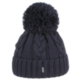 McBURN Giant Bommelmütze für Damen Bommelmützen Wintermütze mit Umschlag, mit Futter, mit Umschlag, mit Futter Herbst Winter (One Size - blau) -