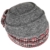 McBURN Jolate Walkmütze mit Strickrand Mütze Damenmütze Wintermütze Strickmütze für Damen Wollmütze Wintermütze Herbst Winter (One Size - grau-rot) - 