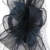 McBURN Sinamay Fascinator mit Schleier Haarschmuck Anlasshut Haarreif für Damen Anlasshut Winter Sommer (One Size - blau) - 