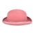 Mens Ladies Bowler Hat Plain With Pink Band & Bow - Pink (59/L) - 