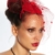 Mini-Hut / Fascinator - rot -