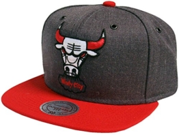 Mitchell & Ness Chicago Bulls Dark Heather Logo 2 Tone NP61Z Snapback Cap NBA -
