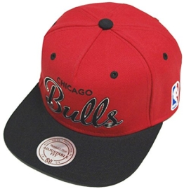 Mitchell & Ness Chicago Bulls Herren Snapback Cap Rot Schwarz -