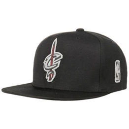 Mitchell & Ness Double Reflect Cavs Cap Cleveland Cavaliers Flat Brim Basecap Baseballcap Kappe Cap Basecap (One Size - schwarz) -