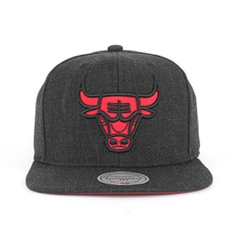 Mitchell & Ness Heather Snapback Cap CHICAGO BULLS Schwarz, Size:ONE SIZE -