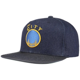 Mitchell & Ness Raw Denim Warriors Cap Snapback Baseballcap Flat Brim NBA Golden State Basecap Kappe Cap Basecap (One Size - denim) -