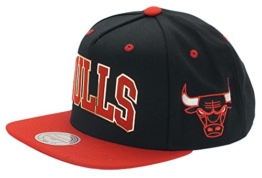 Mitchell & Ness Sonar SB Snapback - CHICAGO BULLS - Black-Red, Size:ONE SIZE -