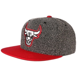 Mitchell & Ness Static 2 Tone Bulls Cap Basecap Baseballcap Baseballmütze Kappe Cap Basecap (One Size - schwarz) -