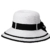 Miuno® Damen Sonnenhut Partyhut Stroh Hut Schleife H51050 (weiß/schwarz) - 