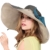 Mode Frauen Sommer Strand Hut Damen großer Rand Anti-UV Hut faltbare Sonnenhut (Gray) -