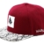 Nebelkind Snapback Cap bordeauxrot mit Schirm aus Schlangenhautimitat onesize unisex -