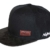 Nebelkind Snapback Cap schwarz schlicht Schirm aus synthetischem Leder onesize unisex -