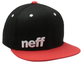 Neff Herren Schirmmütze Daily, Black/Red/White, One Size, VNF0101BLKRWHTO/S -