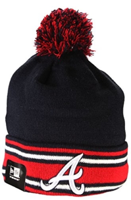 New Era Atlanta Braves MLB Sport Knit Wintermütze / Bommelmütze -