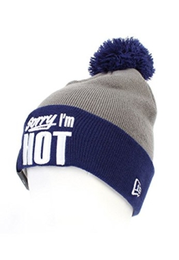 New Era Bommelmütze - SORRY I`M HOT - Stone Grey-Royal, Size:ONE SIZE -