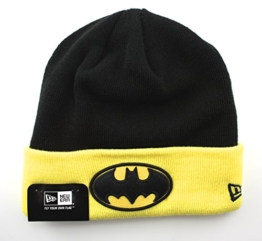 New Era Char Contrast Cuff Beanie - BATMAN - Black-Yellow, Size:ONE SIZE -