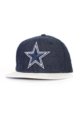 New Era Densuede Denim Cap - DALLAS COWBOYS - Denim Blue-White, Size:7 1/4 -