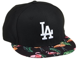 New Era Erwachsene Baseball Cap Mütze  Mlb LA Dodgers Tropical Visor Flamingo 59Fifty, Mehrfarbig (Schwarz), 7 0/0, 11148168 -