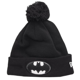 New Era Glow Cuff Bommelmütze BATMAN Schwarz, Size:ONE SIZE -